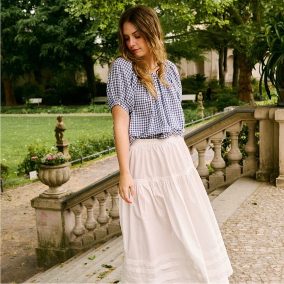 Doen June Top in Blue Gingham - Picture 2 of 8